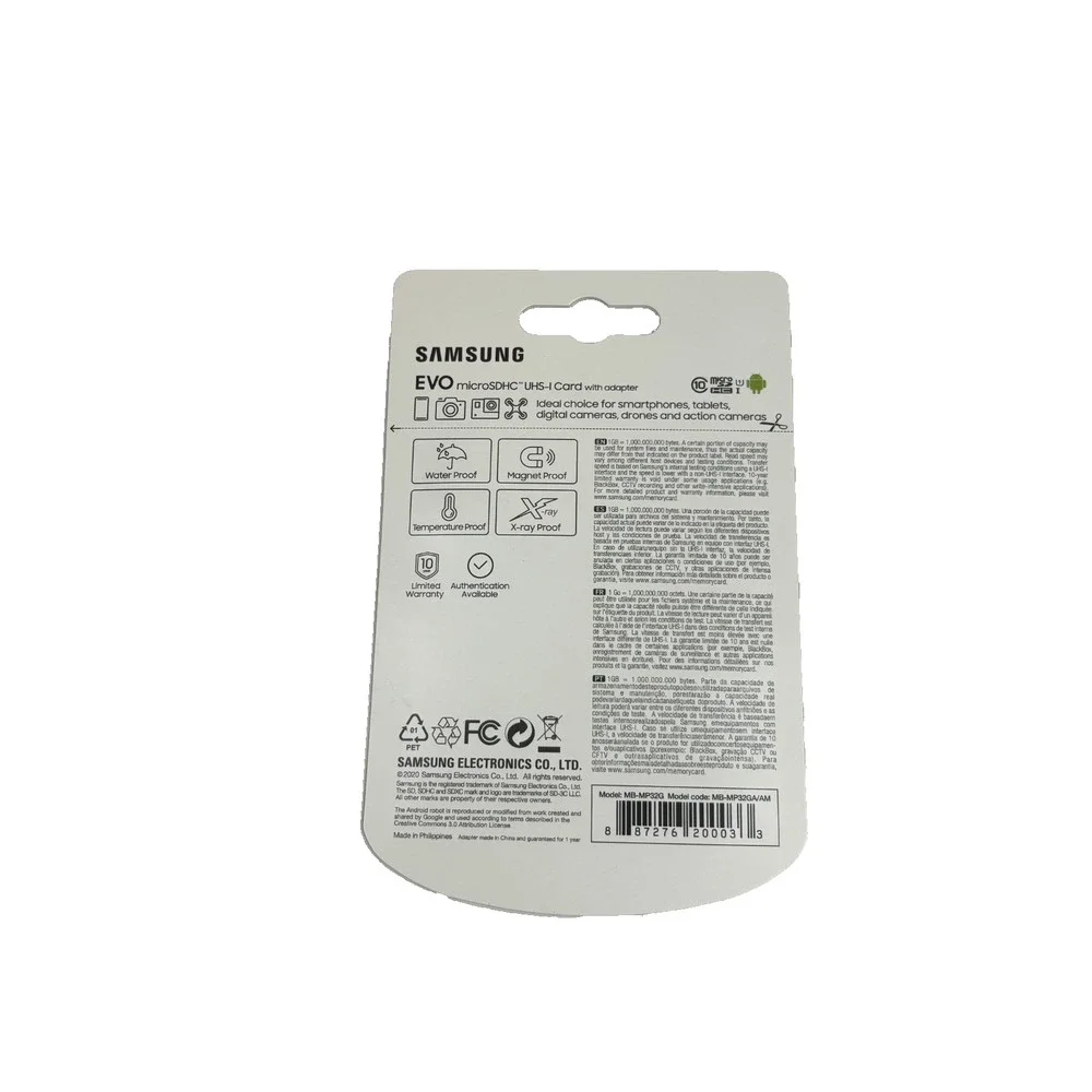 SAMSUNG EVO 32GB MICROSDHC UHS-I MEMORY CARD W/ SD ADAPTER NEW SEALED